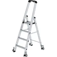 MUNK Günzburger Steigtechnik Scaletta per accesso da un solo lato con rotelle 4 gradini