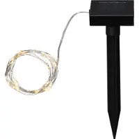 Star Trading Fiabe solari filo catena luminosa argento 50 LED bianco caldo 4,9m