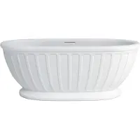 Casa Padrino Vasca da bagno freestanding in stile liberty bianco 169 x 80 x H. 57 cm - Qualità lusso