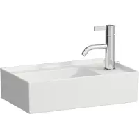 Laufen Kartell lave-mains, robinetterie à droite, encastré, sans robinetterie, sans trop-plein, 460x280mm, H8153347571121, H8153347571121