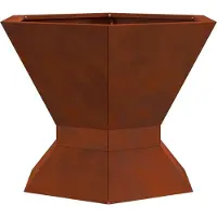 vidaXL Caminetto da esterno, aspetto arrugginito, 50 x 50 x 40 cm