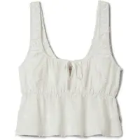 Brixton Women's The Abigail Tie Top Top Donna (XL, bianco/grigio)