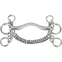 Hs Sprenger Sprenger Satinox Pelham Low Port 14 Mm Snaffle Argento 115 mm Argento 115 mm