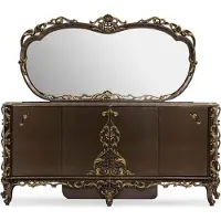 Casa Padrino Credenza barocca con specchio marrone/oro - Mobili barocchi - Mobili barocchi - Arredamento barocco - Nobile & Magnifico