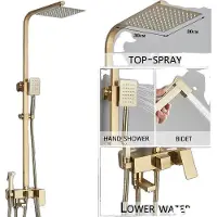 OEM Set di rubinetteria per doccia, a parete, per vasca con acqua piovana