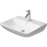 Duravit ME by Starck lavabo, avec trop-plein, avec plage de robinetterie, 1 trou pour robinetterie, 600mm, 2335603200, 2335603200
