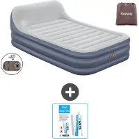 Bestway Materasso gonfiabile - 2 persone - 152 x 226 x 46 cm - Grigio - Accessori inclusi