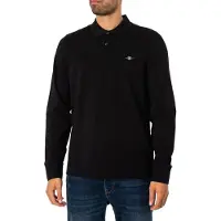Gant per uomo. 2230 Polo in piqué con scudo nero (3XL), Casual, Cotone, Manica lunga