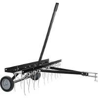 Wiltec Arieggiatore da 100 cm per tosaerba, arieggiatore con molle in acciaio per trattorini, arieggiatore per arieggiare il prato e come rimuovi muschio