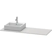 Duravit Console XSquare, 1 découpe à gauche, 1400x16x550mm, XS060GL3939, XS060GL3939