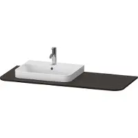 Duravit Console Happy D.2 Plus, 1300x550 mm, 1 découpe à gauche, pour meuble sous-lavabo HP4942, HP4962, HP4972, HP031KL6969, HP031KL6969
