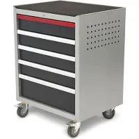 HBM Carrello portautensili professionale deluxe a 5 cassetti per l'arredamento di officine