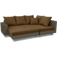 Xl Moebel Gmbh Divano ad angolo, divano in pelle a forma di L, divano letto, soggiorno, divano componibile, divano angolare, imbottitura angolare