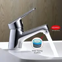 Merkloos Rubinetto a fontana - Rubinetto per bere Miscelatore monocomando per lavabo Moderno cromato argento - Bagno