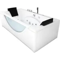 AcquaVapore Piscina idromassaggio Vasca angolare W81R-A-SC 90x180cm con radio+luce colorata, pulizia attiva del tubo flessibile