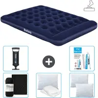 Bestway Materasso gonfiabile - 2 persone - 152 x 203 x 28 cm - Blu - Accessori inclusi