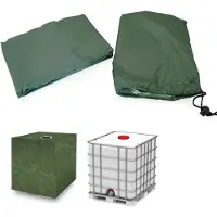 Bituxx Serbatoio IBC per acqua piovana 1000L Coperchio di protezione Coperchio di protezione Serbatoio Verde MS-18958