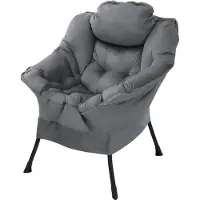 ML-Design Poltrona per soggiorno, poltrona relax con braccioli, poltrona da lettura confortevole, poltrona TV con cuscino poggiatesta, poltrona lounge, poltrona imbottita per TV, colore antracite