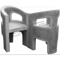 AEA Poltrona da giardino in stile antico, realizzata in pietra. Ideale per terrazzi e giardini. Design elegante. Modello s205005
