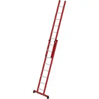 MUNK Günzburger Steigtechnik Scala a sfilo Munk a 2 sezioni in vetroresina/alluminio con traversa nivello e 2x8 pioli