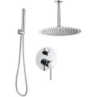 Valaz Rubinetto per doccia da incasso SLIGO cromato con soffione da 20 cm