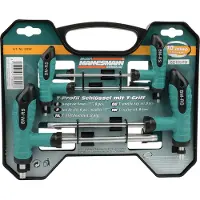 BRÜDER MANNESMANN LINEA VERDE M18198 Set di cacciaviti offset , 8 pezzi