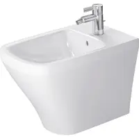 Duravit bidet sur pied DuraStyle back to wall 57cm avec trop-plein, avec plage de robinetterie, 1 trou de robinetterie, 2284100000, 2284100000