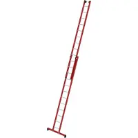 MUNK Günzburger Steigtechnik Scala a pioli scorrevole Munk in 2 parti, in vetroresina/alluminio con traversa nivello, 2x12 pioli