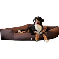 Tierlando TRIVIA | Letto ortopedico angolare per cani letto in poliestere per cani letto a triangolo - Dimensioni: 100x100cm | Colore: 01 Brown