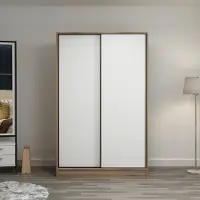 Skye Decor , Kale White Oak - 2314, armadio, bianco, 100% pannelli truciolari rivestiti in melamina, 120 x 60 x 190 cm