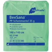 Meditrade 3700 unisex Schutzkittel BeeSanaPP grün Einheitsgröße 10 St.