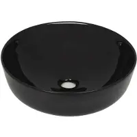 Syfax Lavandino Tondo in Vetroceramica Nero 41,5x13,5 cm