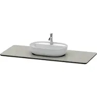 Duravit Console en pierre de quartz Luv LU9466, largeur 1388mm, adaptée au meuble sous-lavabo LU9561, LU9566, LU946603333, LU946603333