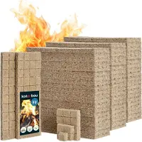 KOTARBAU 2600 pz Accendifuoco Cubetti Lana di Legno Naturale Per Griglia Caminetto Stufa Barbecue Riccioli Accendifuoco Facile Da Usare Innesco Fuoco