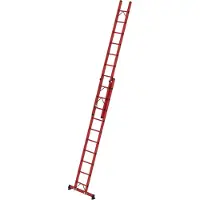 MUNK Günzburger Steigtechnik Scala a sfilo Munk a 2 sezioni in vetroresina con traversa nivello e 2x10 pioli