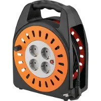 Goobay avvolgicavo arancio/nero/grigio 25 m