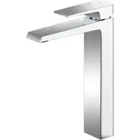 TRIZERATOP Rubinetto da lavabo con bocca alta e scarico a scomparsa cromo