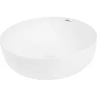LuxeBath Lavabo Lavabo da appoggio, rotondo, Ø 40x13,5 cm, bianco, Vetroceramica
