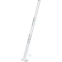 MUNK Günzburger Steigtechnik Aluminium-Seilzugleiter 3-teilig mit Standard-Traverse 3x16 Sprossen