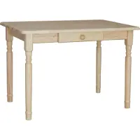 Koma Tools Tavolo II, pino massello, con cassetto, 100 × 60 cm, naturale verniciato