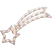 Konstsmide Sagoma per finestra a LED, cometa, 35 diodi bianco caldo, 230V, interno, cavo bianco - 2160-010