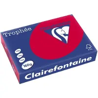Clairefontaine Carta Colorata Rosso ciliegia A4 160 g/m² (250 fogli)