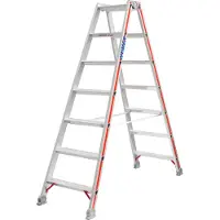 Hymer Scala a pioli in legno , accessibile da entrambi i lati, 2x7 pioli, altezza verticale 2,00 m, altezza massima 3,40 m, peso 11,0 kg