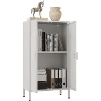 VCM Cassettiera in acciaio | Tavolino con ante girevoli | Dimensioni ca. H. 110 x W. 60 x D. 35 cm - Flokas M