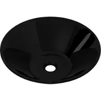Syfax Lavandino da bagno in Vetroceramica nera rotondo