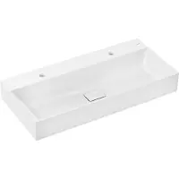 Hansgrohe Xevolos E lavabo à poser, 2 trous pour robinet, sans trop-plein, poncé, SmartClean, 1000x480mm, avec vidage, blanc, 61111450, 61111450