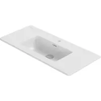 VIGOUR Clivia lavabo d'arredo con troppopieno e foro per rubinetto 101x46cm, bianco