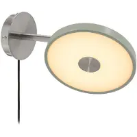 UMAGE Applique a LED Asteria Short, verde oliva, acciaio, con spina