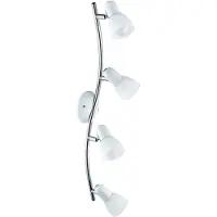 Eglo Lampada LED Spot Plafoniera Vetro bianco 4 fiamme 75304
