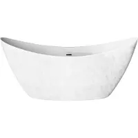 Casa Padrino Vasca da bagno in acrilico freestanding con effetto marmo bianco 173 x 73 x H. 75 cm - Accessori per il bagno - Luxury Collection